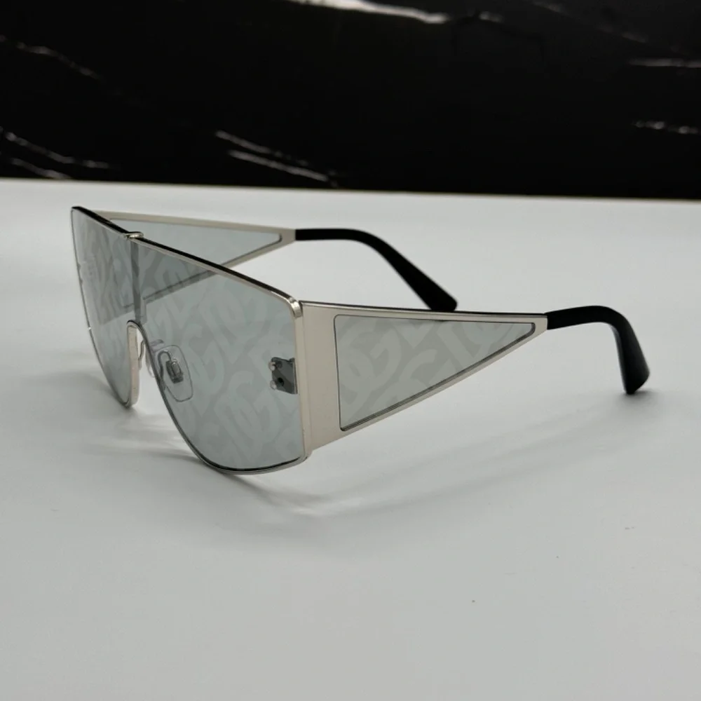 NEW DG2305 05/AL DOLCE&GABBANA SUNGLASSES OVERSIZED SILVER UNISEX EYEWEAR